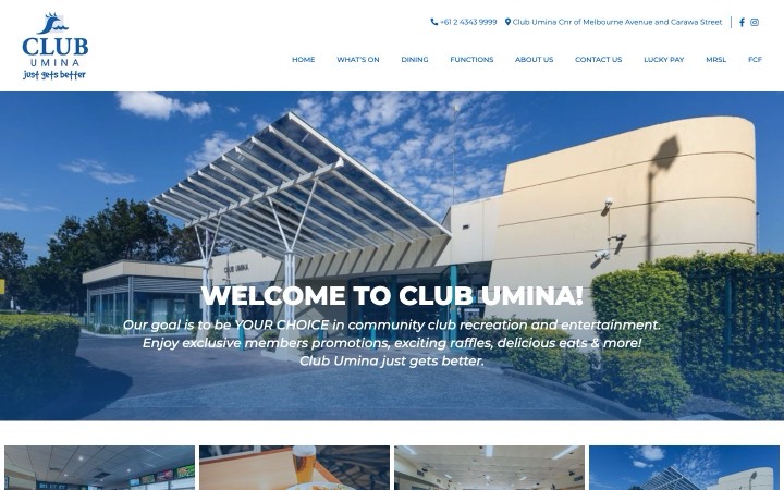 Club Umina home page
