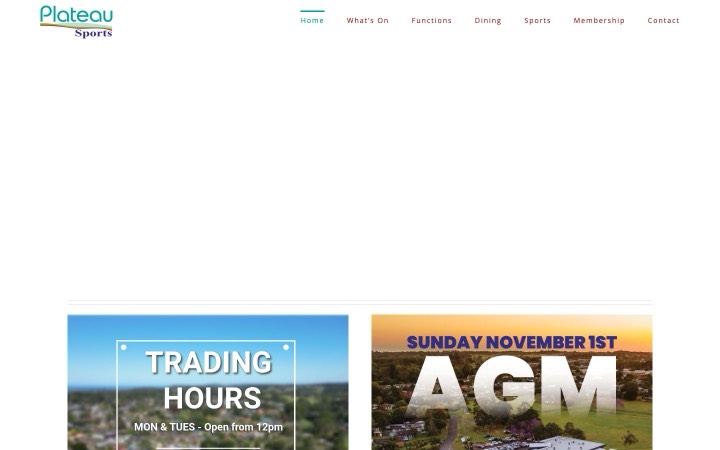 Plateau Sports home page