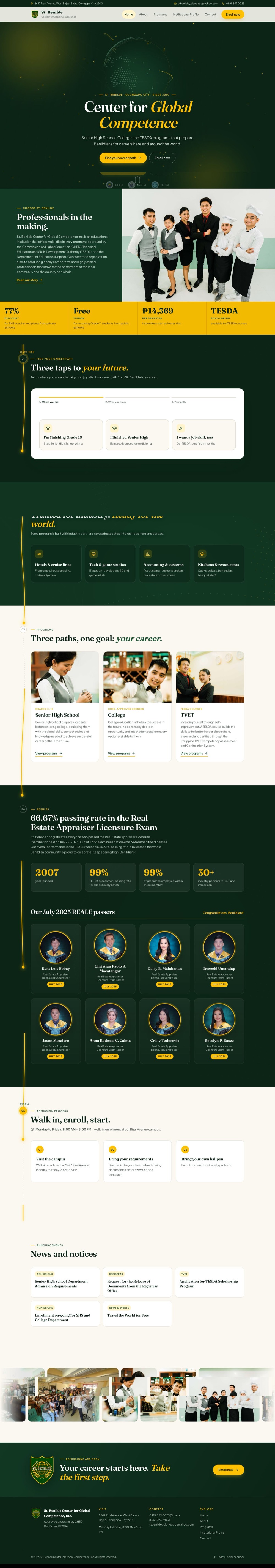 St. Benilde Center for Global Competence home page